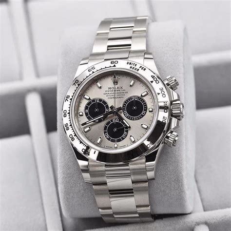 rolex daytona white gold grey face|rolex daytona white gold price.